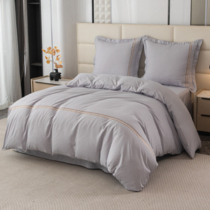 Pościel 160 x 200 3cz Gładka Z Haftem Lumera 05