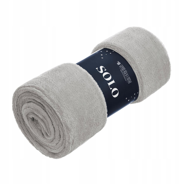Koc 200 x 220 Mikrofibra Solo Szary