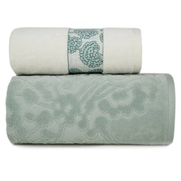 Towel set 50x90 70x140 2pcs Alia Cream+Mint