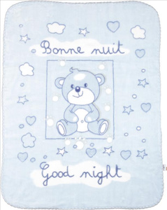 Kocyk 80 x 100 Dzięciecy Akrylowy Shell Nieb 02