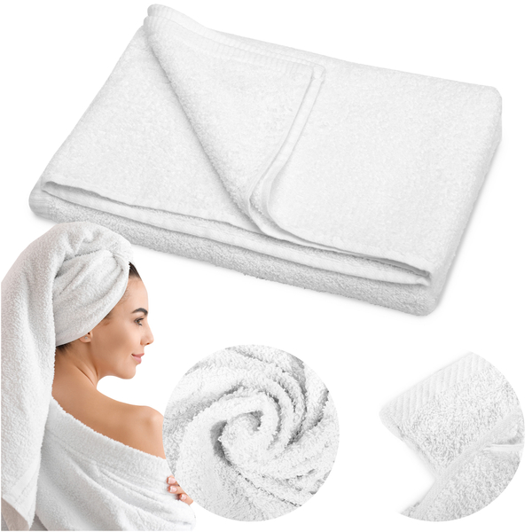 Hotel Towel 70 x 140 Aqua 4 400 g/m2 01 White