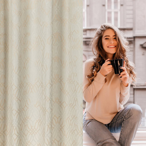 Zasłona 140 x 250 Dekoracyjna Velvet Areta Kremowy