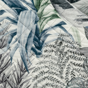 Bedspread 220 x 240 Decorative Davos2 Green+Silver