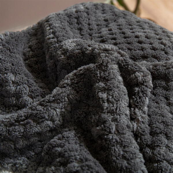 Koc 150 x 200 Mikrofibra Baranek Sherpa Grafit