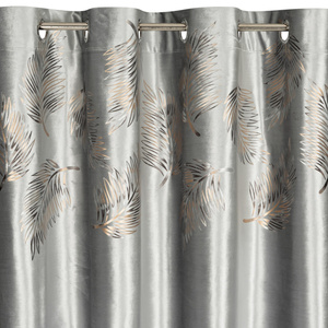 Zasłona 140 x 250 Welwet Przelotki Idalia Srebrny