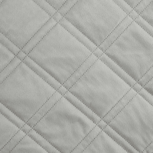 Narzuta 220 x 240 Pikowana Welurowa Luiz8 Srebrny