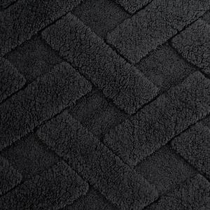 70 x 160 Plush Blanket Herringbone Caro Black