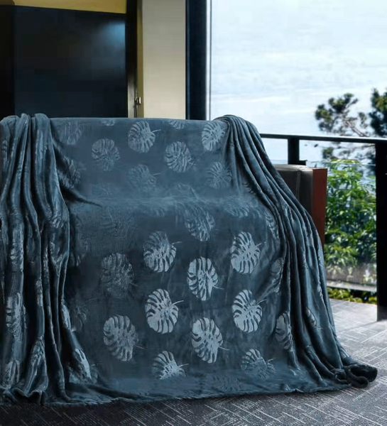 Koc Mikrofibra Tłoczona Ardea Leaf 02 160x200