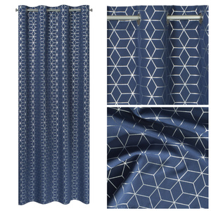 Zasłona 140 x 250 Gotowa Dekoracyjna Cube Gran + Sr