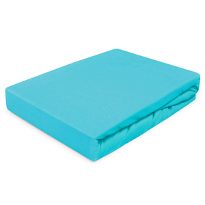 Jersey sheet with elastic 011_D Turquoise 60x120