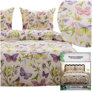 Bedding set 200 x 220 3 pcs Satin Maria 3101