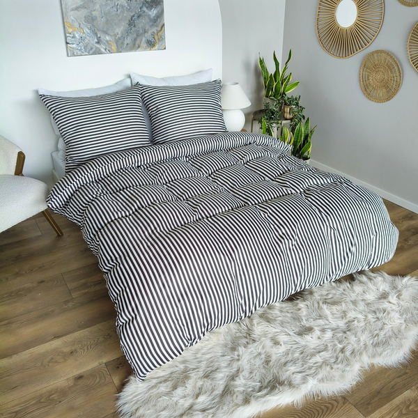 Pościel 140 x 200 2cz Mikrofibra w Pasy Eusebia Home 10