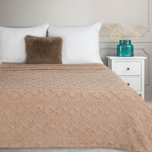 Blanket 200 x 220 Design Microfiber Braid Beige