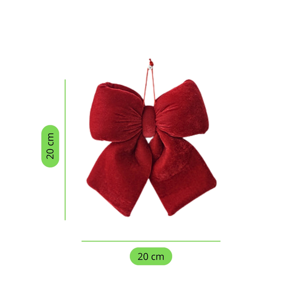 Kokarda 20 x 20 Świąteczna Welurowa Holly Bow 01