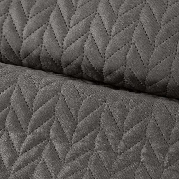 Bedspread 200 x 220 Quilted Velvet Luiz4 Beige