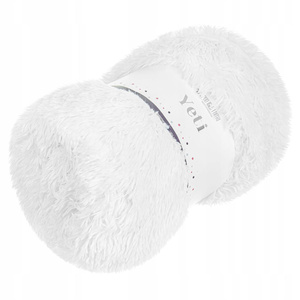 70 x 150 Italian Fur Yeti White Blanket