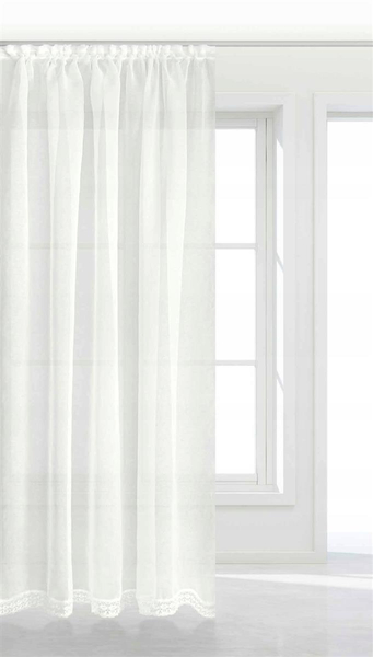 Curtain 300 x 270 Decorative Celia Tape White