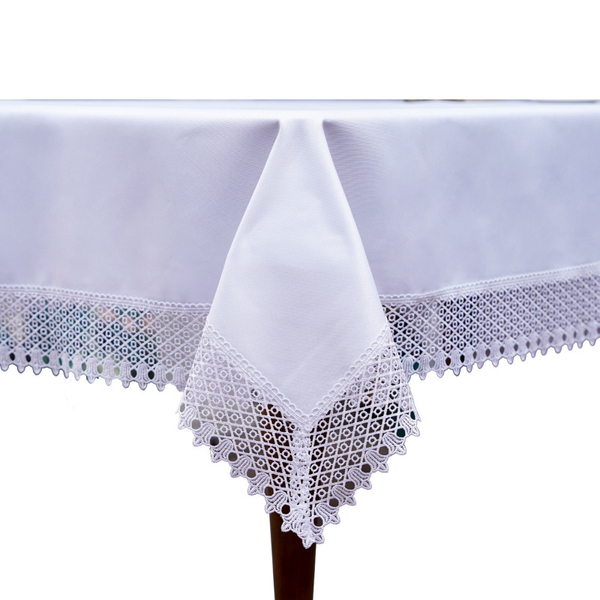 Round Tablecloth fi 160 Guipure pattern 431 White
