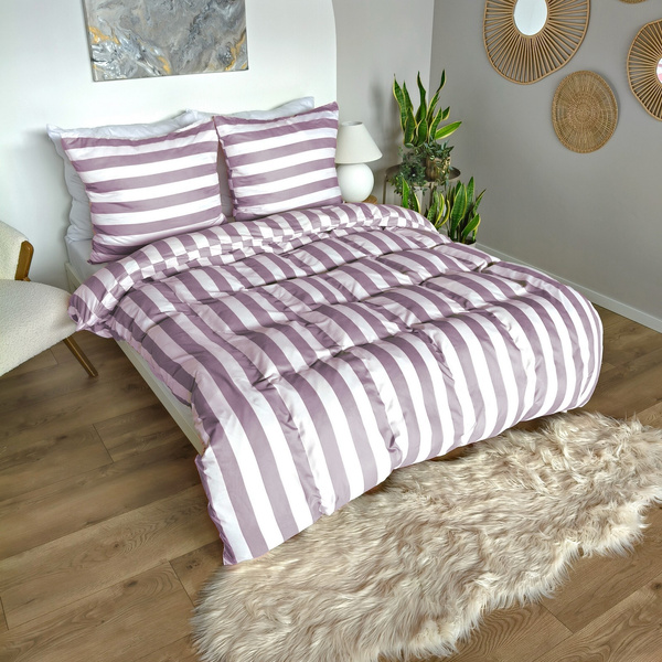 Pościel 220 x 200 3cz Mikrofibra w Pasy Eusebia Home 09