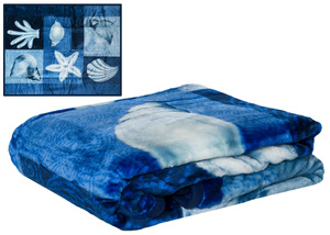 Color Acrylic Blanket A-624-2 Shells Blue 160x210