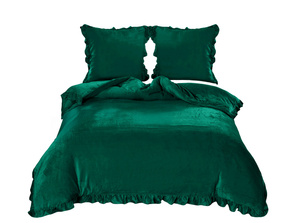 Bedding 160 x 200 3pc Microfiber Frill Erva 2576