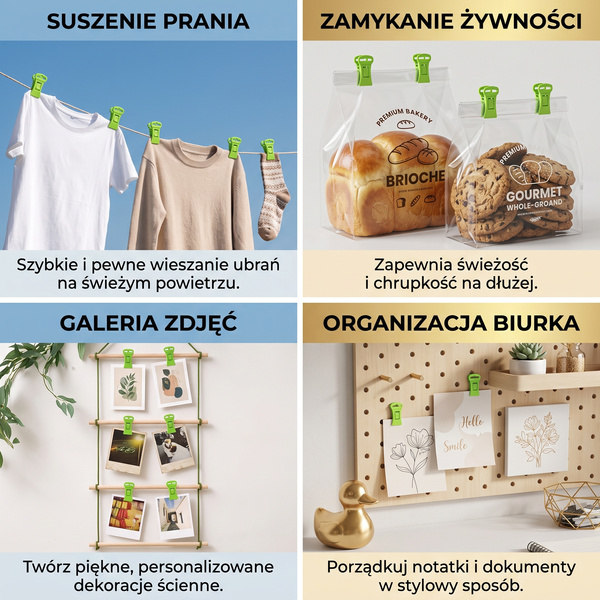 Klipsy do Prania Suszenia Skarpet Zipo 10 sztuk