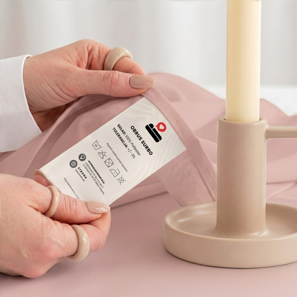 Obrus 140x300 Plamoodporny Surbo Pudrowy Róż