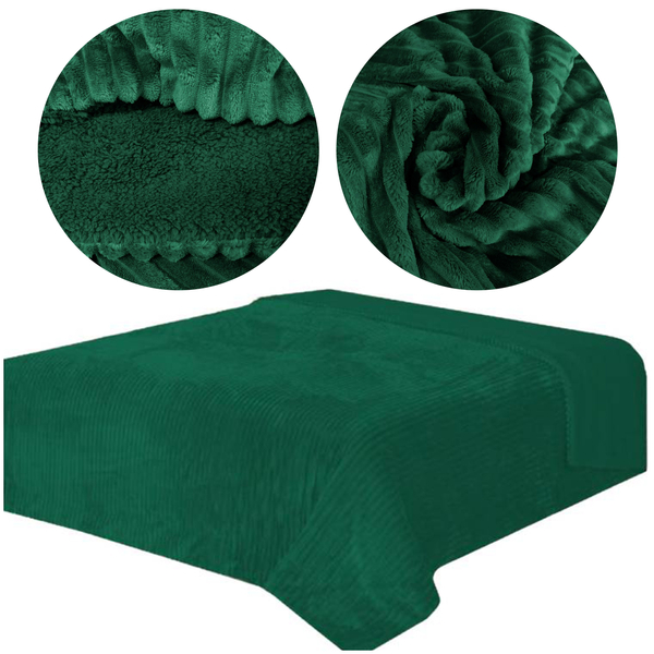 Bedspread 200 x 220 Double-sided Capri Dark Green