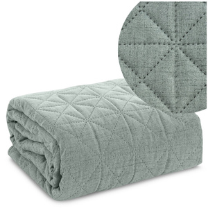 Narzuta 170 x 210 Pikowana Len2 Mięta