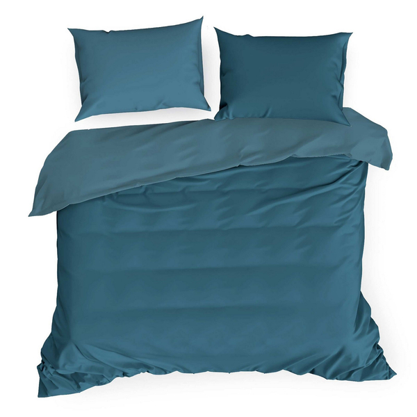 Bedding 220 x 200 3pc Satin Nova3 Turquoise