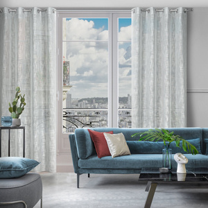 Zasłona 140 x 250 Dekoracyjna Przelotki Liren Sreb