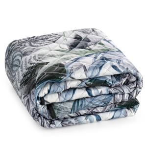 Bedspread 220 x 240 Decorative Davos2 Green+Silver