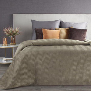 Sofia Brown Decorative Velour Bedspread 220 x 240