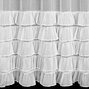 Firana 140 x 270 Dekoracyjna Taśma DANI 1 Biały