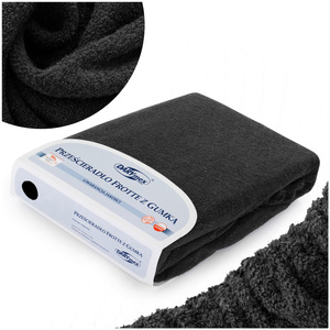 Terry sheet with elastic 002_D Black 140x200