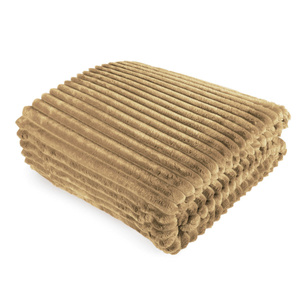 Blanket 200 x 220 Microfiber Embossed Ardea Stripes 58