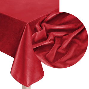 Obrus 140 x 220 Dekoracyjny Velvet Soft Czerwony