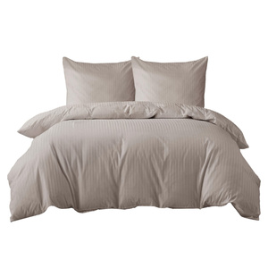 Bedding 160 x 200 3pc Cotton Adamash Taupe