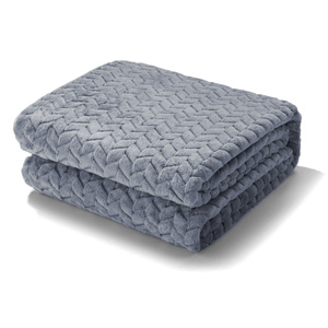 Blanket 200 x 220 Microfiber Stamped Ardea Herringbone 13