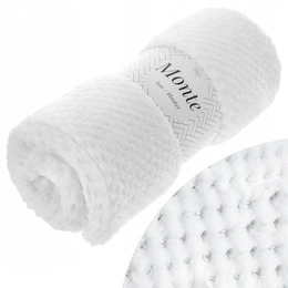 Blanket 200 x 220 Microfiber Jacquard Monte White