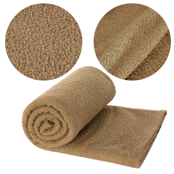 Blanket 170 x 210 Microfiber Boucle Beige