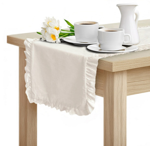 Table Runner 40 x 180 Decorative with Ruffles Ligia 01