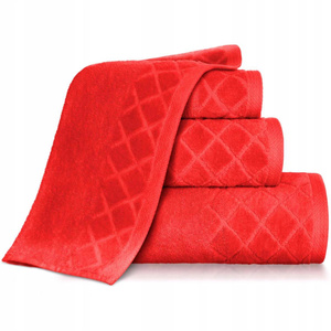 Ręcznik 50 x 90 Bawełna Silky 500g/m2 Czerwony