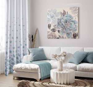 Curtain 140 x 250 Decorative Andrea Bia+Turquoise