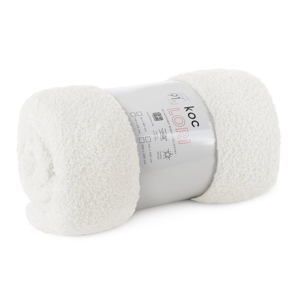 Blanket 70 x 160 Microfiber Lamb Lori White