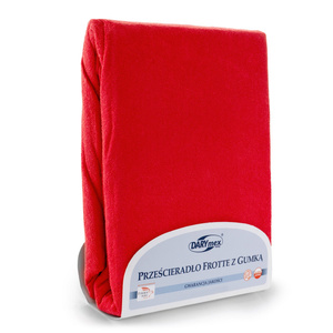 Prześcieradło Frotte z Gumką 016_D Czerwony 120x200