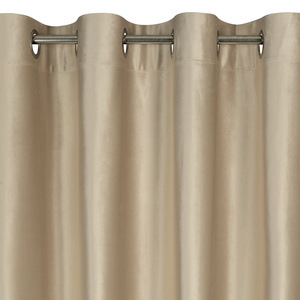 Curtain 140 x 250 Velvet Eyelets Tori Beige