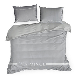 Bedding Set 160 x 200 3pc Silk 06 Silver+White