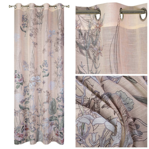 Zasłona 140 x 250 Dekoracyjna Elma Róż+Ziel