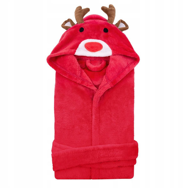 Children's Microfiber Bathrobe M 120 Reindeer